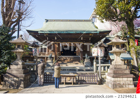Gojo Tenjin shrine at Ueno park, japan, Landmark Gojo Tenjin shrine at Ueno park, japan, Landmark 23294621