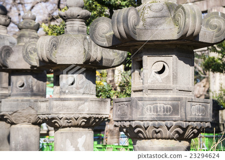 Japanese pillar in shrine, decorate Japanese pillar in shrine, decorate 23294624