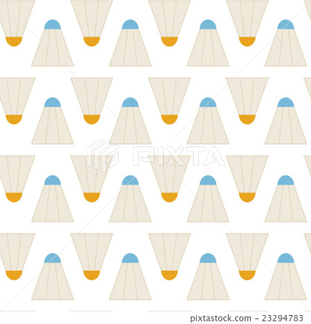 Flat Seamless Pattern Sport Badminton Shuttlecocks Flat Seamless Pattern Sport Badminton Shuttlecocks 23294783