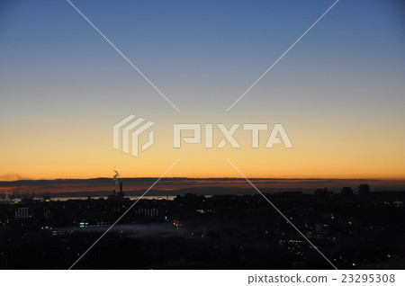 Dawn in a factory town Dawn in a factory town 23295308