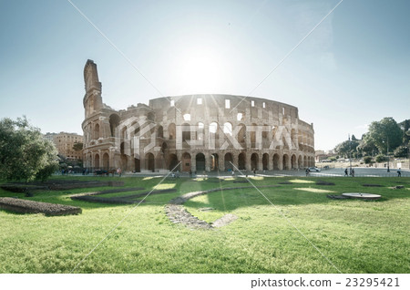 Colosseum in Rome and morning sun, Italy Colosseum in Rome and morning sun, Italy 23295421