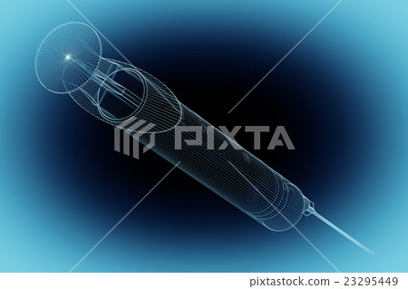 Syringe isolated on background 23295449