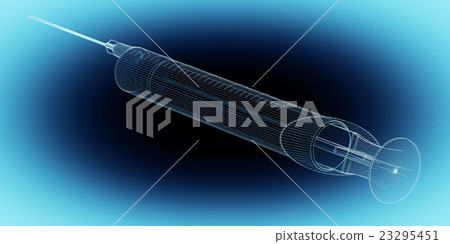Syringe isolated on background 23295451