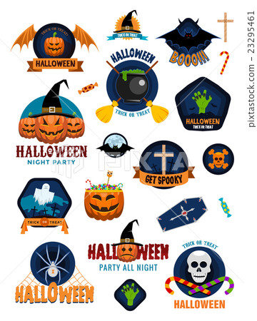 Halloween Badges and Labels 23295461
