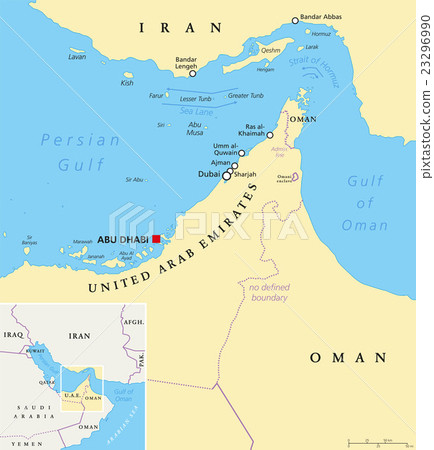 Strait of Hormuz Political Map 23296990