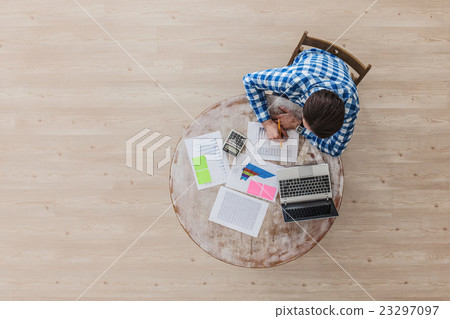 Man working with laptop Man working with laptop 23297097