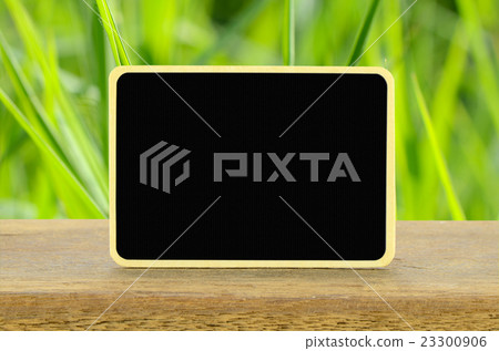 Blank Wooden board isolated green background. Blank Wooden board isolated green background. 23300906