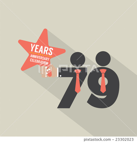 79th Years Anniversary Typography Design Vector. 79th Years Anniversary Typography Design Vector. 23302023
