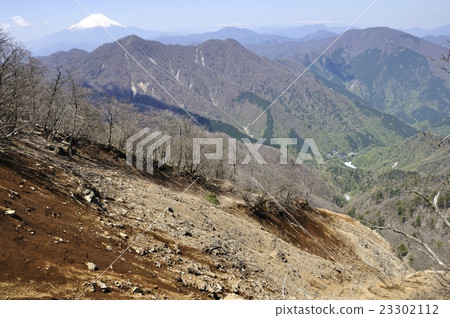 從Hiruigatake山富士和Nishitanzawa山脊的全景 從Hiruigatake山富士和Nishitanzawa山脊的全景 23302112