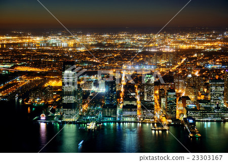 New York City downtown at night New York City downtown at night 23303167