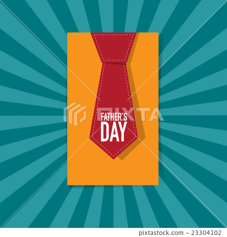 Happy fathers day card design with Big Tie - Stock Illustration ...
