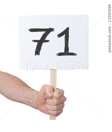 Sign with a number, 71 Sign with a number, 71 23305094