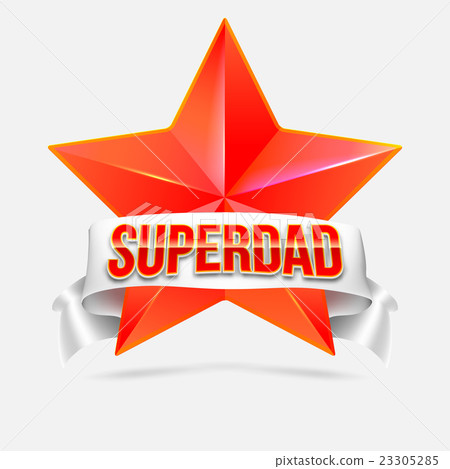 Super dad badge with ribbon Super dad badge with ribbon 23305285