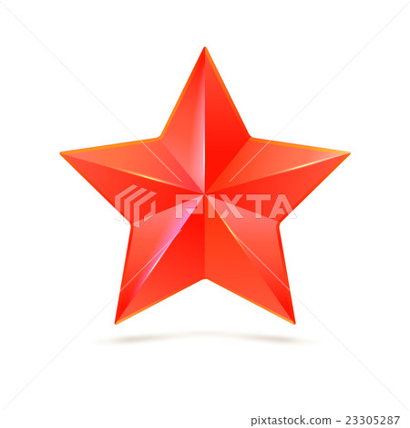 Realistic five-pointed star. Realistic five-pointed star. 23305287