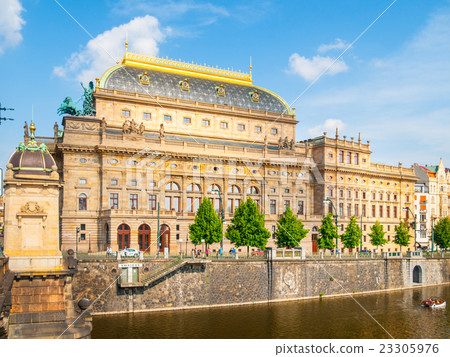 Prague National Theater on sunny day Prague National Theater on sunny day 23305976
