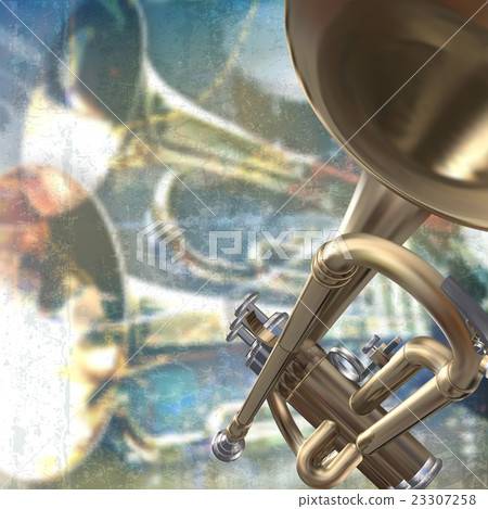 abstract grunge background with trumpet 23307258