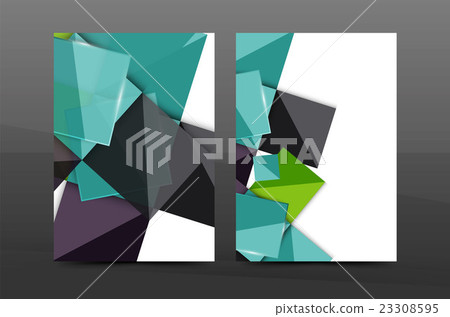 A4 flyer or annual report layout geometric shape 23308595