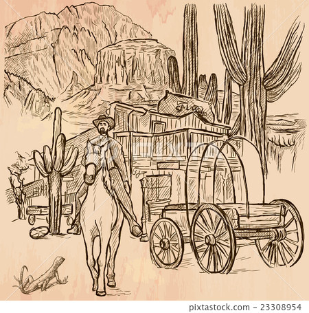 Wild West Sheriff - An hand drawn vector 23308954