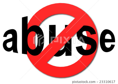Stop abuse sign in red Stop abuse sign in red 23310617