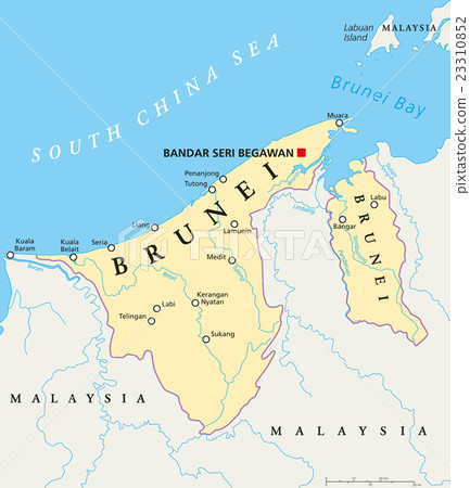 Brunei Political Map Brunei Political Map 23310852