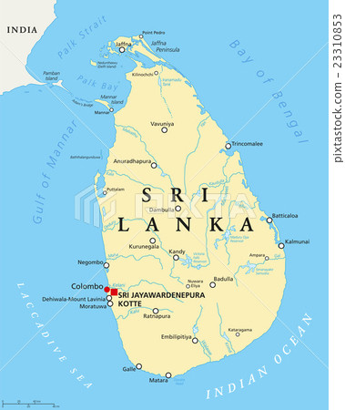 Sri Lanka Ka Map Sri Lanka Political Map - Stock Illustration [23310853] - Pixta