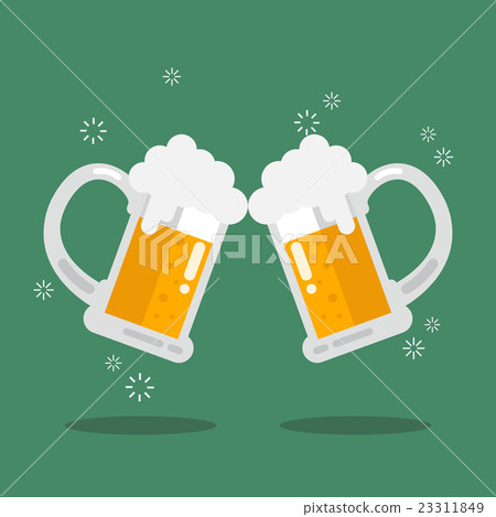 Toasting glasses of beer 23311849