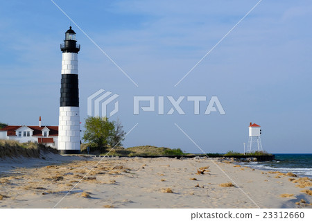 Big Sable Point Lighthouse in dunes, built in 1867 Big Sable Point Lighthouse in dunes, built in 1867 23312660