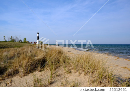 Big Sable Point Lighthouse in dunes, built in 1867 Big Sable Point Lighthouse in dunes, built in 1867 23312661