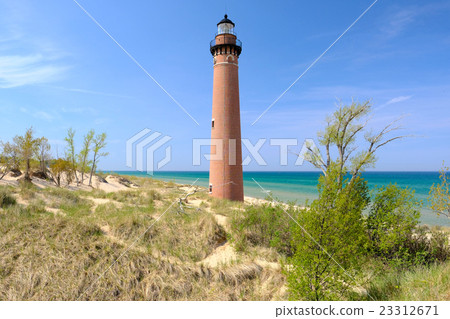 Little Sable Point Lighthouse in dunes 23312671