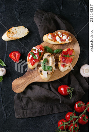 Various of bruschetta 23314327