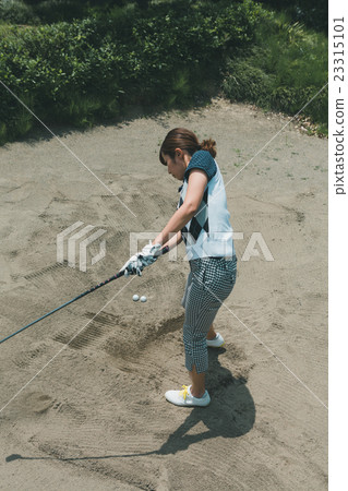 golf, golfing, bunker 23315101