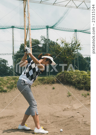 golf, golfing, bunker 23315144