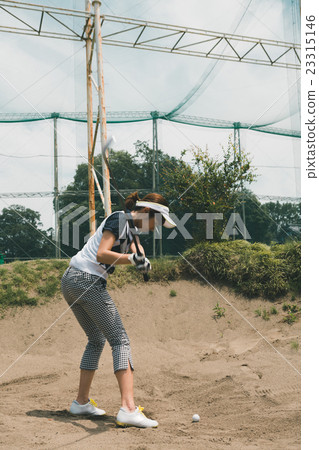 golf, golfing, bunker 23315146