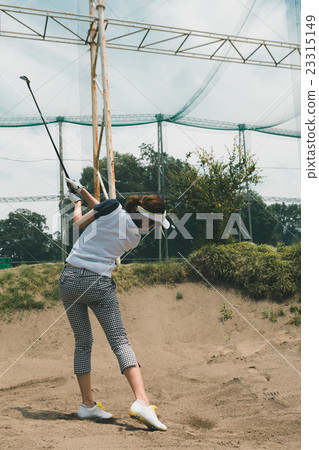 golf, golfing, bunker 23315149