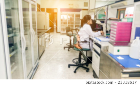 Laboratory interior out of focus Laboratory interior out of focus 23318617