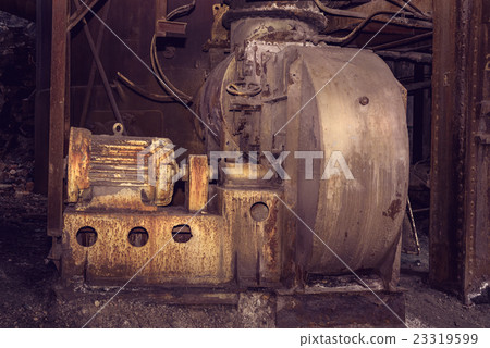 Old blower fan in blast furnace workshop 23319599