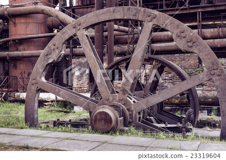Old wheel sheet bar mill 23319604