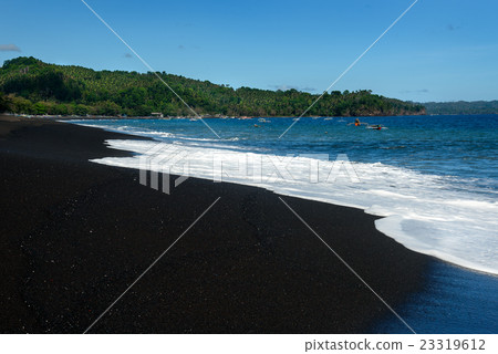 Black sand volcanic beach Black sand volcanic beach 23319612