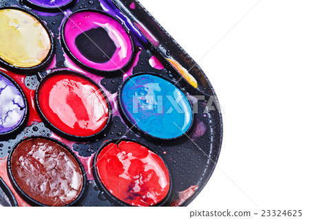 Watercolor paints. Paintbox 23324625
