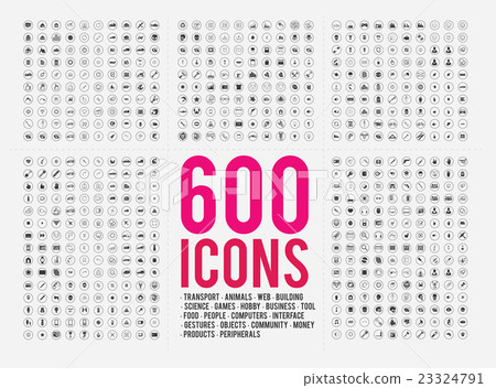 Icons simple sorted set for web and graphics 23324791
