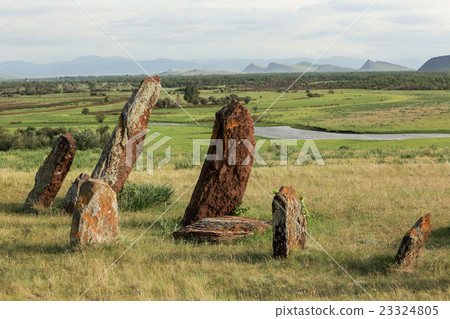 Ancient gravestones in Khakassia. Ancient gravestones in Khakassia. 23324805