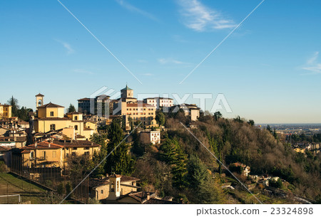 View over Citta Alta or Old Town buildings in the View over Citta Alta or Old Town buildings in the 23324898