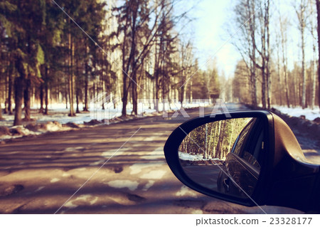 landscape road spring village in March landscape road spring village in March 23328177