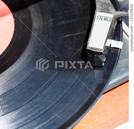top view of headshell on vinyl record top view of headshell on vinyl record 23328838