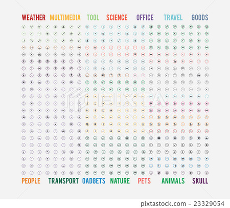 Icons simple sorted set for web and graphics Icons simple sorted set for web and graphics 23329054