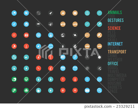 Icons simple sorted set for web and graphics Icons simple sorted set for web and graphics 23329211