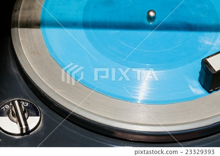 blue flexi disc in old record player blue flexi disc in old record player 23329393