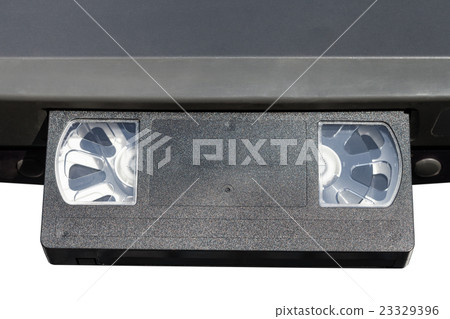 videotape in video player isolated 23329396