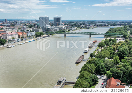 Bridges over the Danube river in Bratislava city Bridges over the Danube river in Bratislava city 23329675