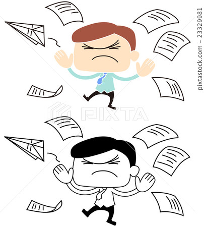Drop businessman documents Drop businessman documents 23329981